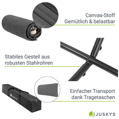 Hängematte Paya mit Gestell - Anthrazit - Palo24
