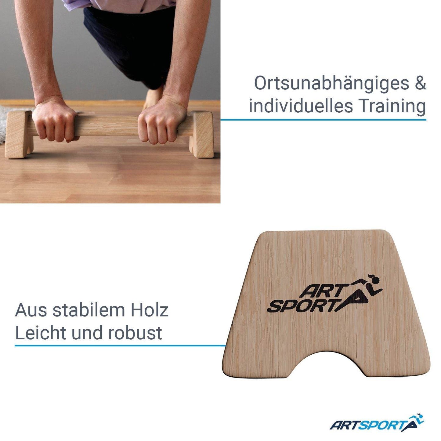 Liegestützgriffe aus Holz L - Palo24