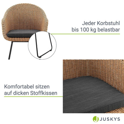 2x Rattan Korbsessel Cody - Palo24