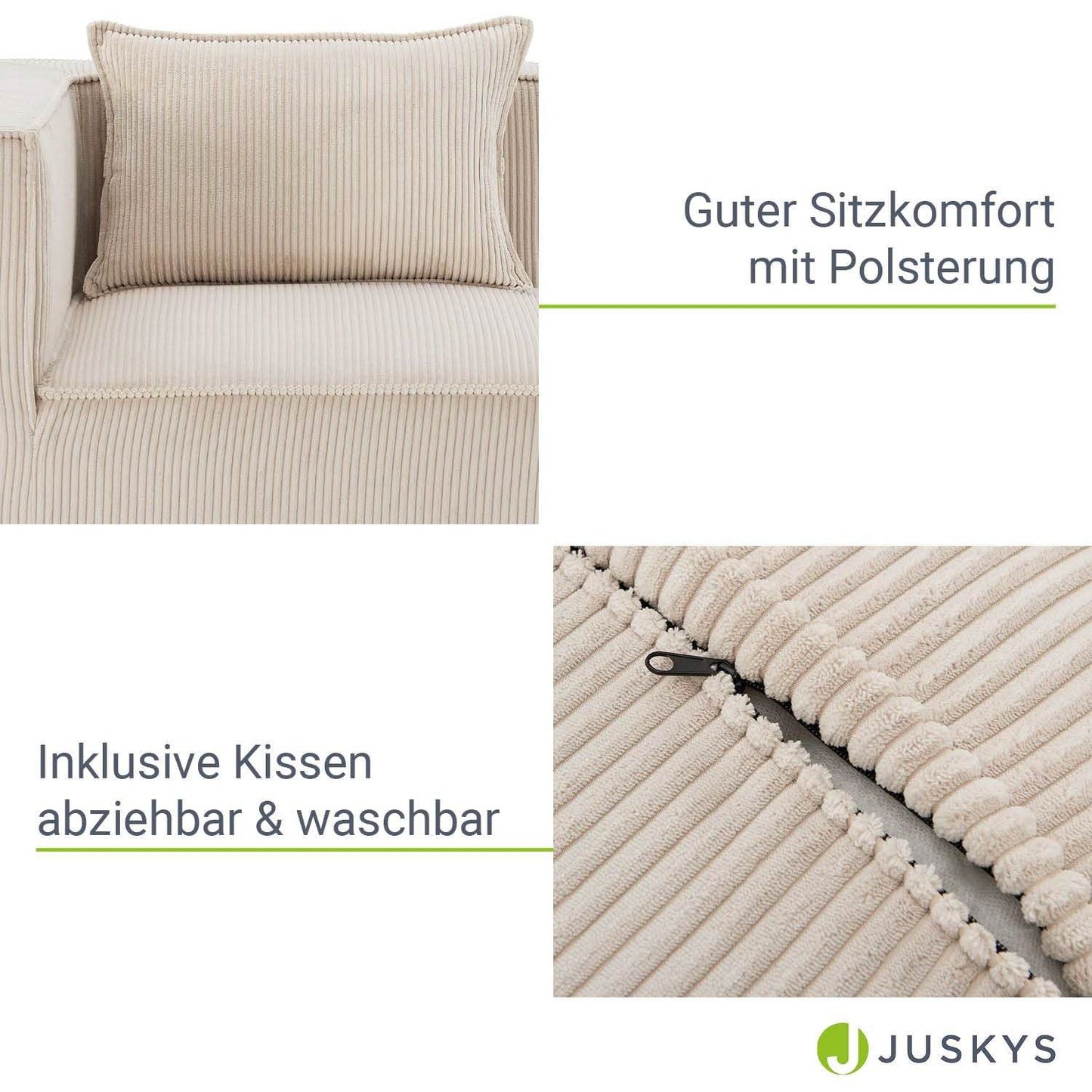 Modulares Sofa Domas S - 2 Sitzer Beige - Palo24