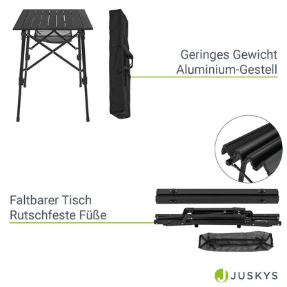 Campingtisch Picco faltbar - Schwarz - Palo24
