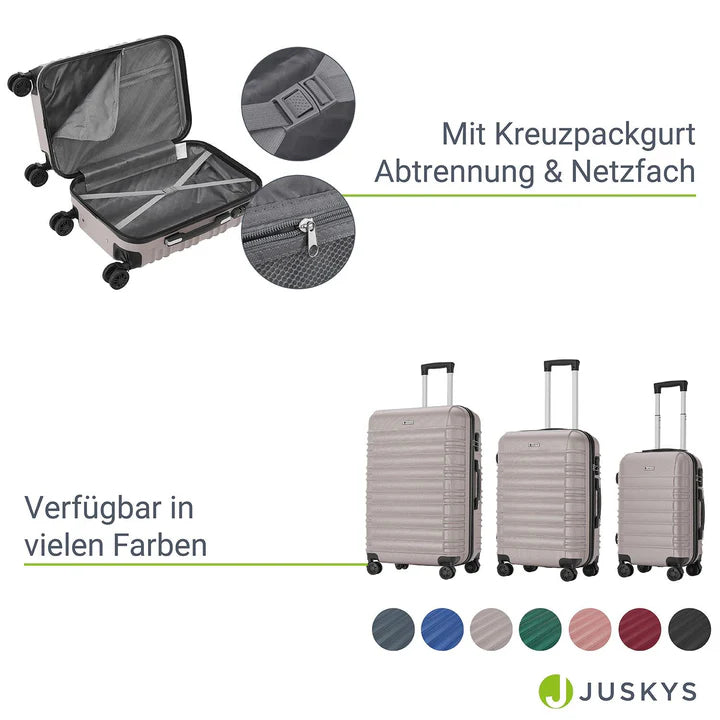 Hartschalen Kofferset Rom 3 tlg Beige