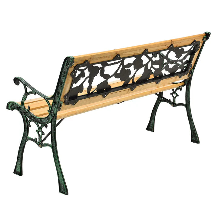 Panca da giardino 2 posti Venezia in legno verniciato e ghisa