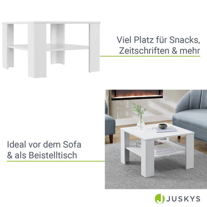 Couchtisch Beistelltisch  in Weiss 60x60 cm