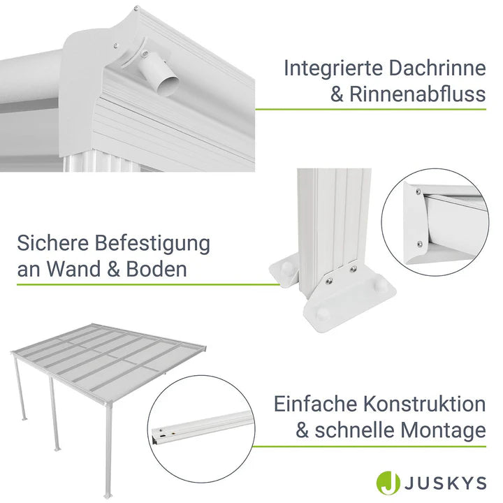 Toit de terrasse Borneo 3x3 m blanc