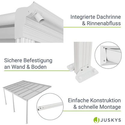 Toit de terrasse Borneo 3x3 m blanc