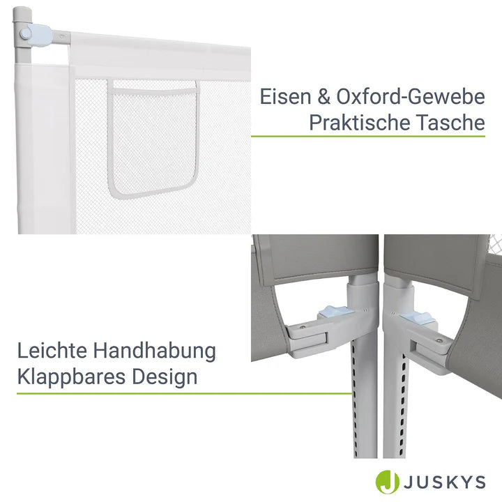Baby Bettgitter Jaron Rausfallschutz 180 cm Grau