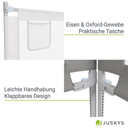 Baby Bettgitter Jaron Rausfallschutz 180 cm Grau