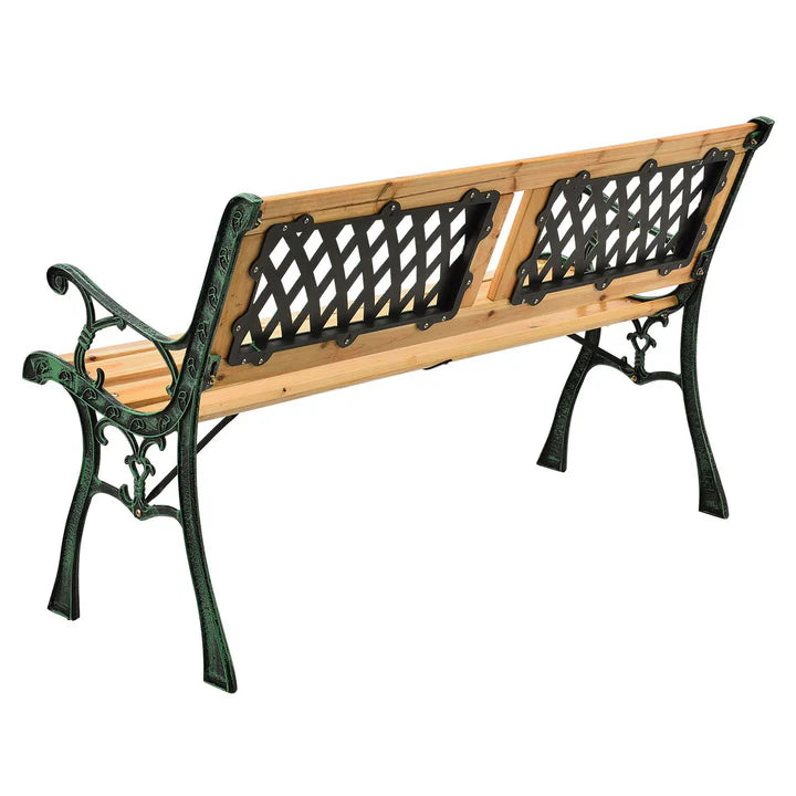 Banc de jardin 2 places Sanremo en bois peint et fonte