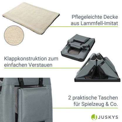 faltbare Hundetransportbox Lassie L (dunkelgrau)