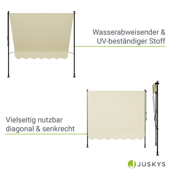 Klemmmarkise Kapstadt 200x120 cm Beige - Palo24