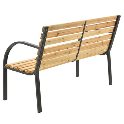 2 Sitzer Gartenbank Modena aus lackiertem Holz und Stahl