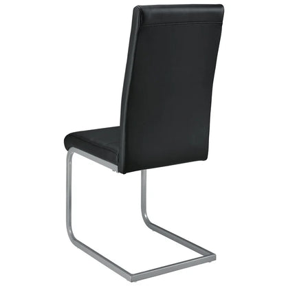 Lot de 4 chaises cantilever Vegas en simili cuir noir