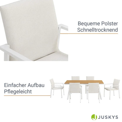 Premium Gartenlounge Set Maui Tisch mit 6 Stühlen - Palo24