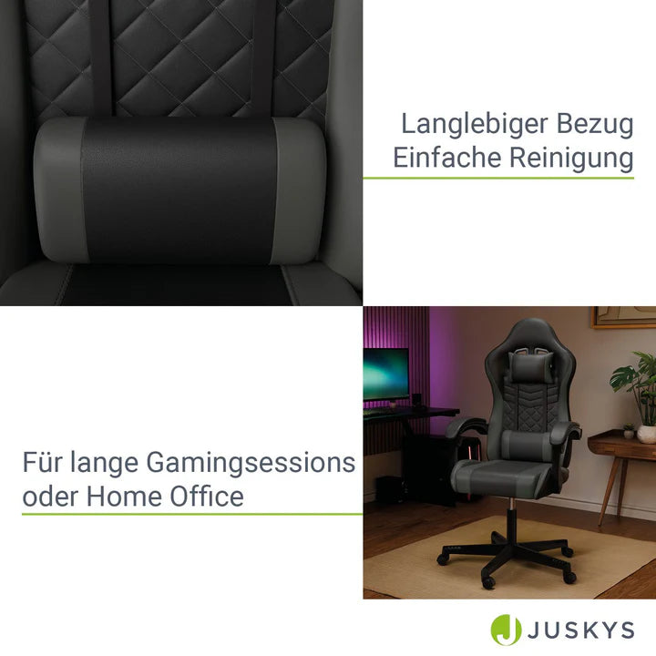 Bürostuhl Gamingstuhl HyperSeat schwarz/dunkelgrau