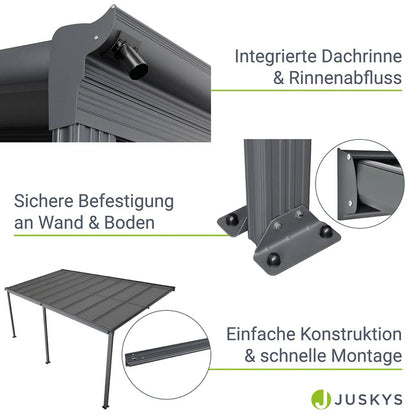Toit de terrasse Toit de terrasse Bornéo 5,5x3 m gris
