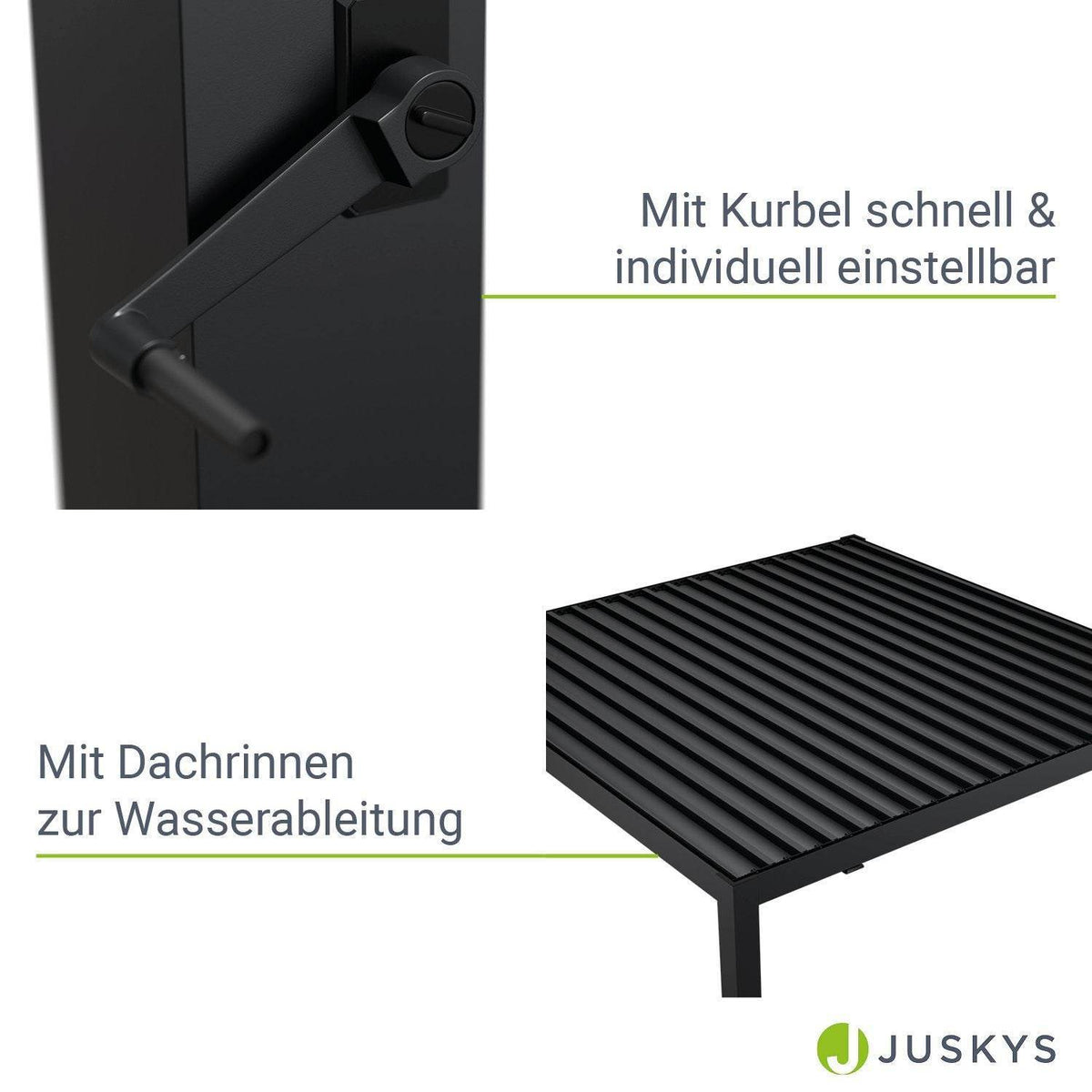 Lamellendach Tahiti 3x4 m mit verstellbaren Lamellen Anthrazit - Palo24