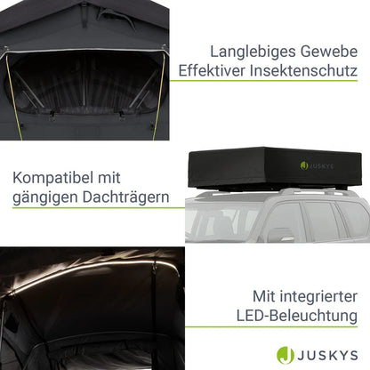 Autodachzelt für 2 Personen Lago mit Matratze