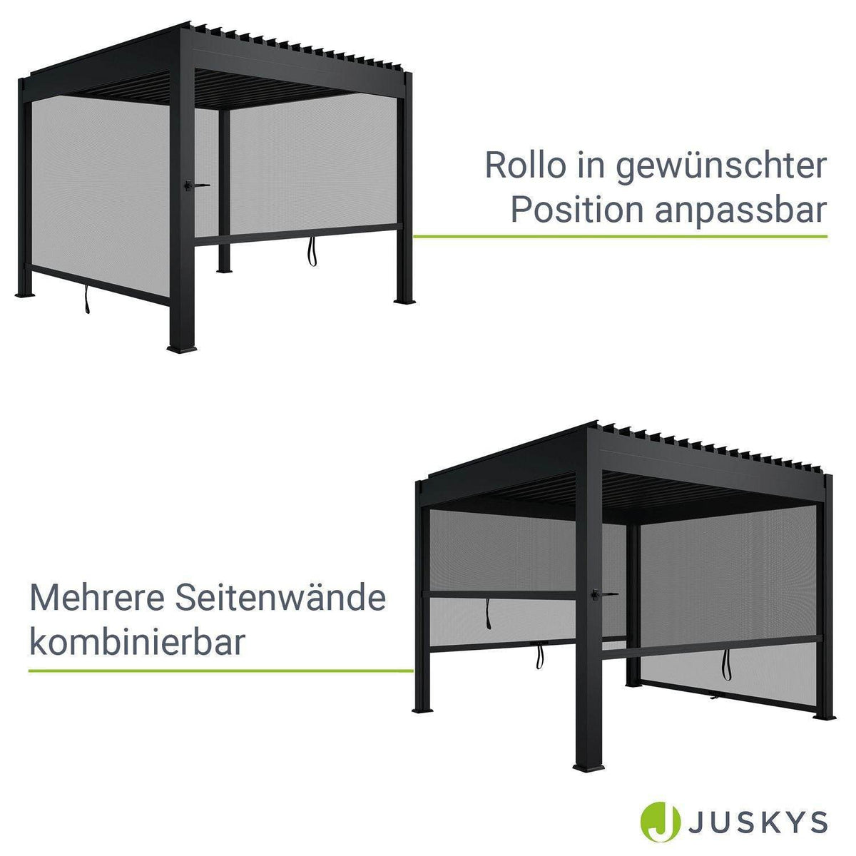 Seitenwand für Lamellendach Tahiti 4 Meter - Palo24
