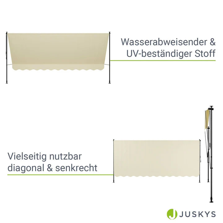 Klemmmarkise Kapstadt 400x120 cm Beige - Palo24