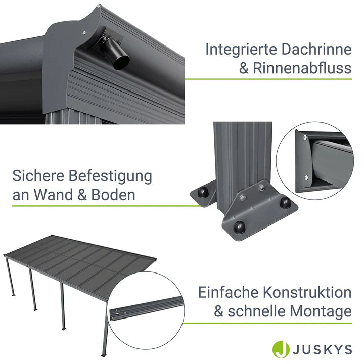 Toit de terrasse Borneo 6x3 m gris