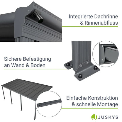 Toit de terrasse Borneo 6x3 m gris