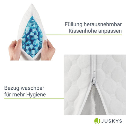 2er Set Kopfkissen 40 x 80 cm mit Memory Foam - Palo24
