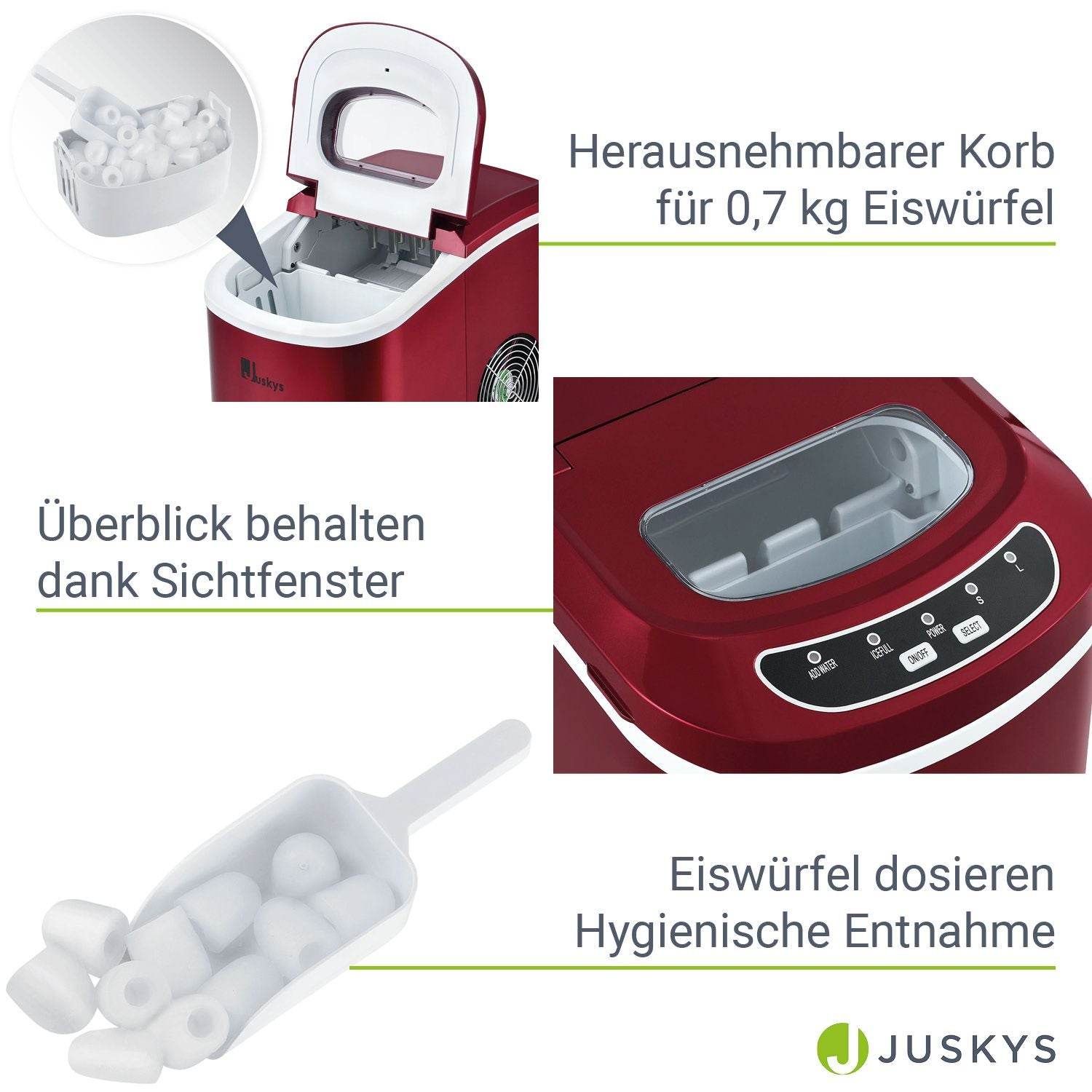 Eiswürfelmaschine IcyCube rot - Palo24