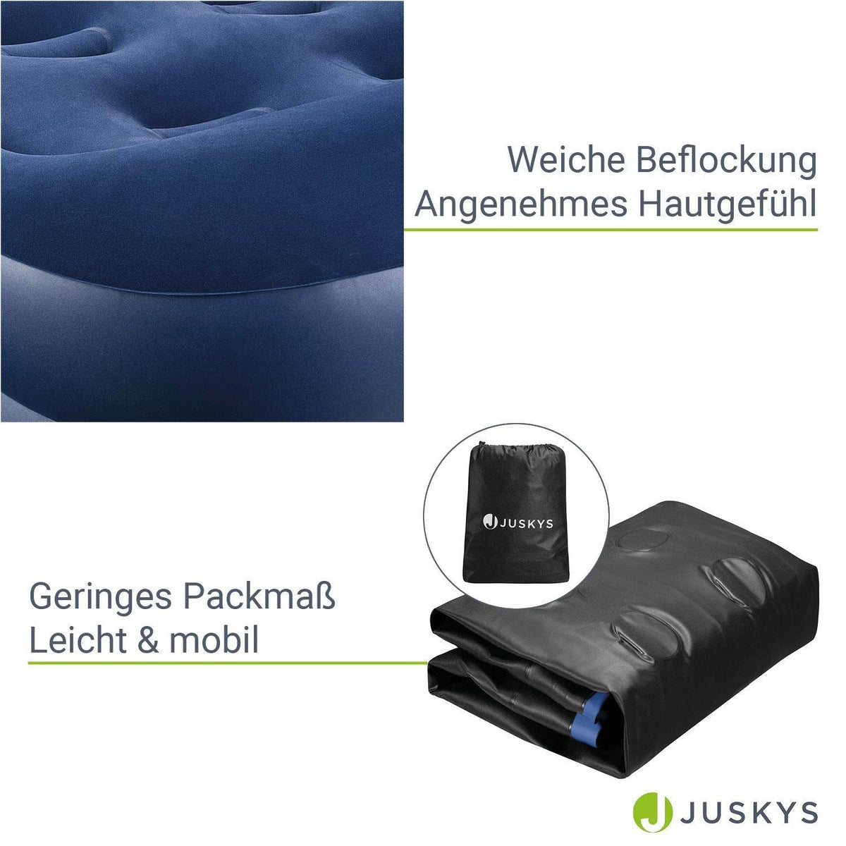 Luftbett Sapri M mit integrierter Pumpe - Blau - Palo24