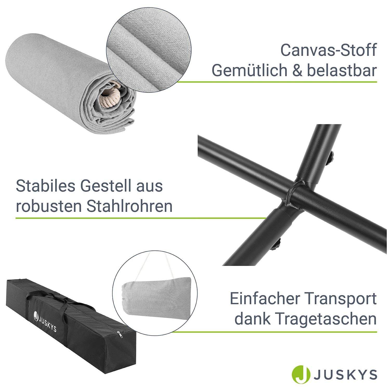 Hängematte Paya mit Gestell - Hellgrau - Palo24