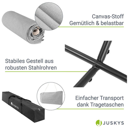 Hängematte Paya mit Gestell - Hellgrau - Palo24