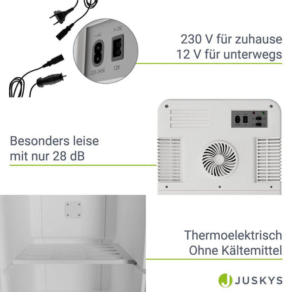 Mobiler 2in1 Mini-Kühlschrank 15 l Weiss - Palo24