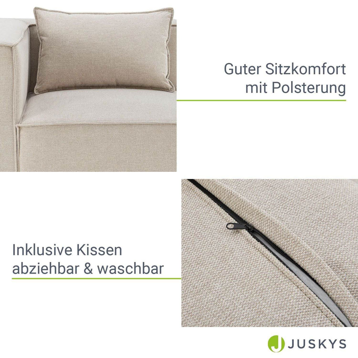 Modulares Sofa Domas L - 3 Sitzer Beige - Palo24