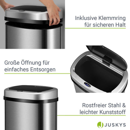 Automatischer Mülleimer mit Sensor - 50L Silber - Palo24