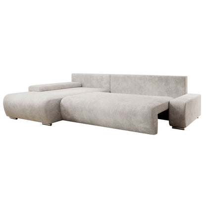 Sofa Iseo in L-Form mit Schlaffunktion Beige - Palo24