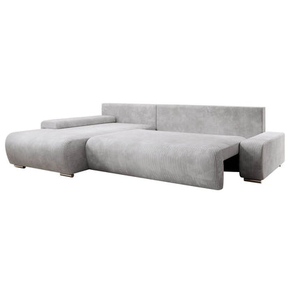 Sofa Iseo in L-Form mit Schlaffunktion Hellgrau - Palo24