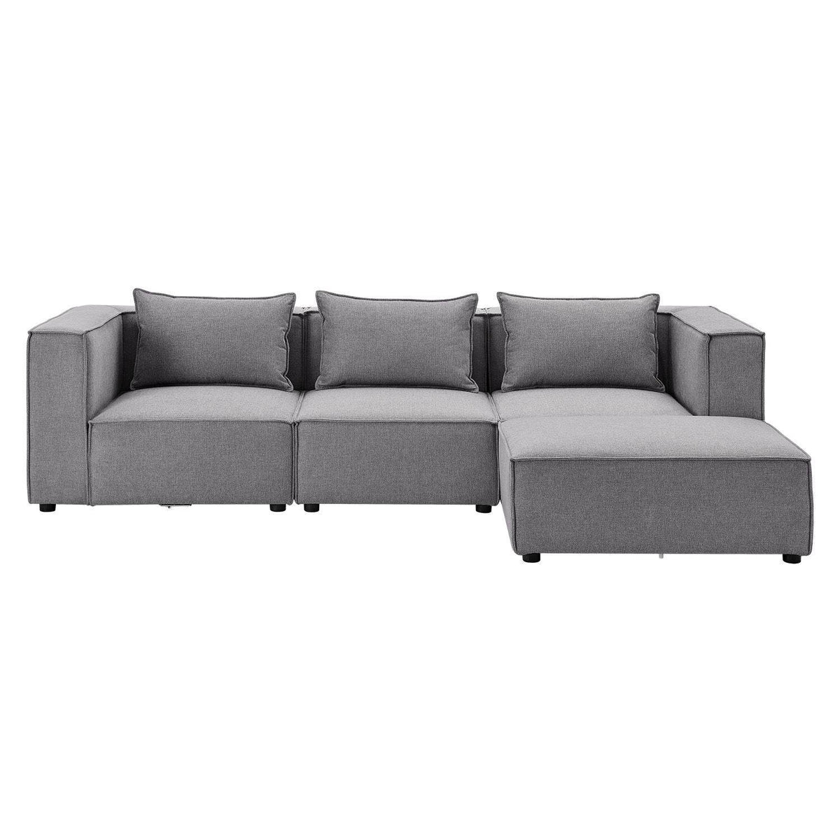 Modulares Sofa Domas L - 3 Sitzer Dunkelgrau - Palo24