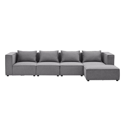 Modulares Sofa Domas XL - 4 Sitzer Dunkelgrau - Palo24