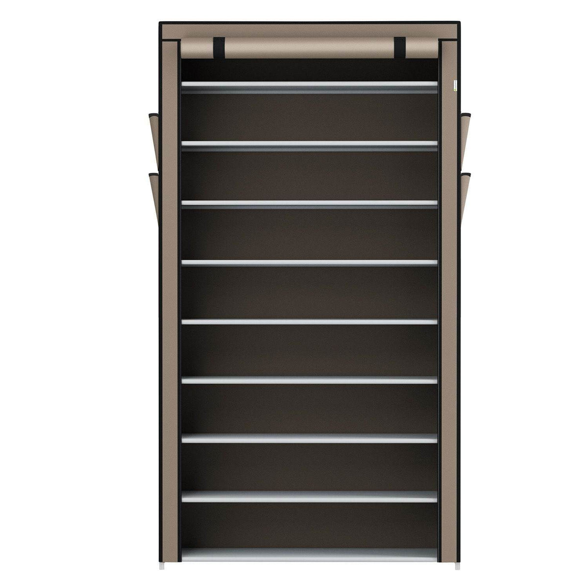 Schuhschrank L aus Stoff 9 Ebenen Hellbraun - Palo24