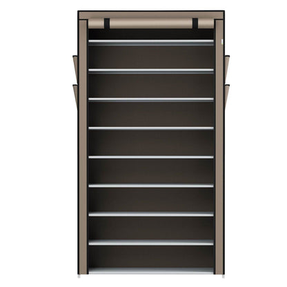 Schuhschrank L aus Stoff 9 Ebenen Hellbraun - Palo24
