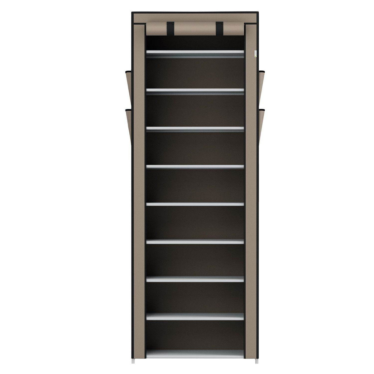 Schuhschrank M aus Stoff 9 Ebenen Hellbraun - Palo24