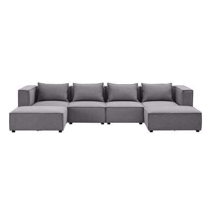 Modulares Sofa Domas XXL - Wohnlandschaft Dunkelgrau - Palo24