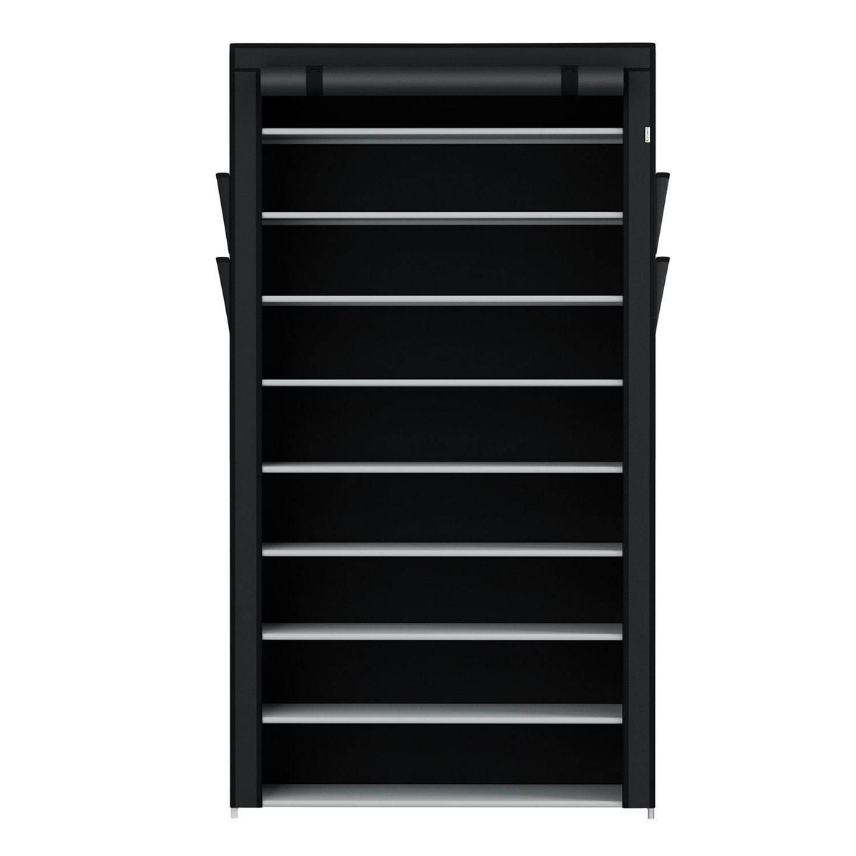 Schuhschrank L aus Stoff 9 Ebenen Schwarz - Palo24