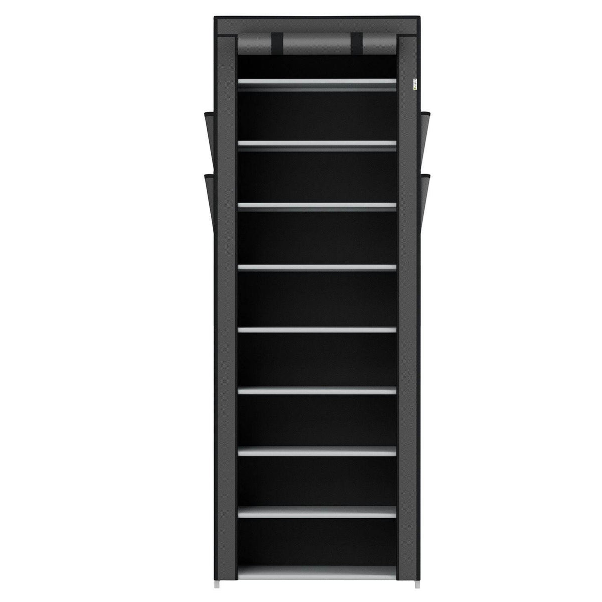 Schuhschrank M aus Stoff 9 Ebenen Grau - Palo24