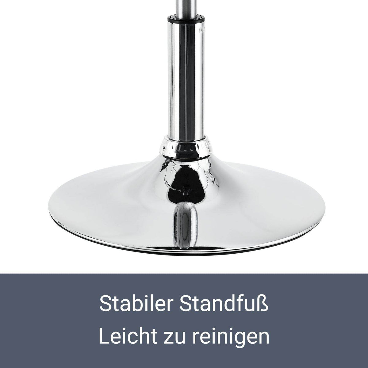 Schminktisch-Hocker Höhenverstellbar Tonia Weiss-Silber - Palo24