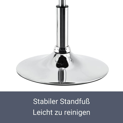Schminktisch-Hocker Höhenverstellbar Tonia Weiss-Silber - Palo24