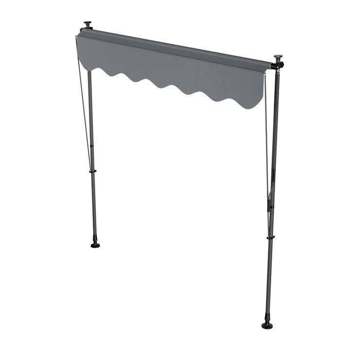 Klemmmarkise Kapstadt 200x120 cm Grau - Palo24