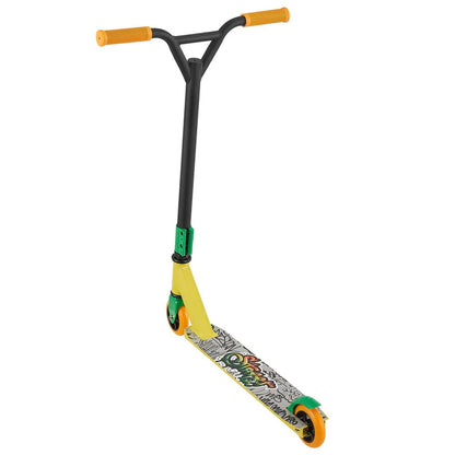 Stunt Scooter Street Life in Schwarz Gelb Trick Roller mit 360° Lenkung