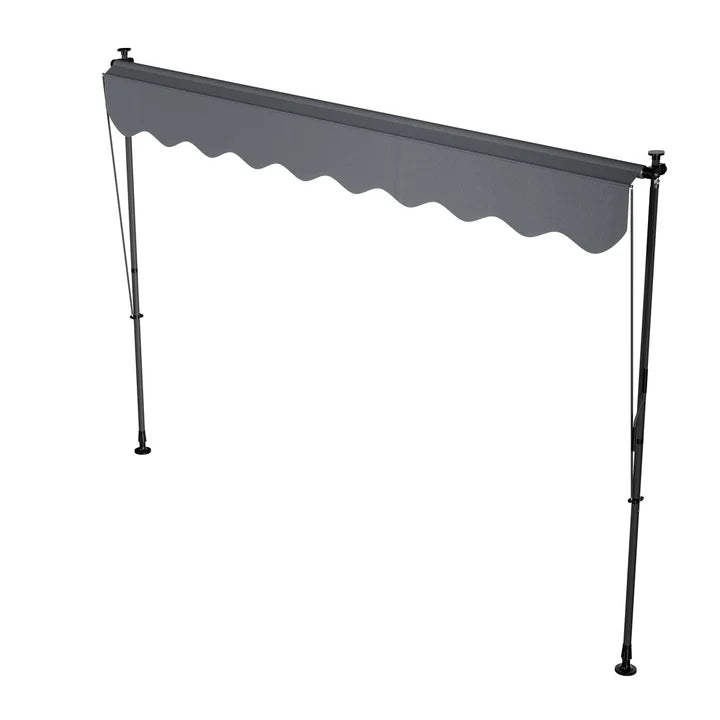 Klemmmarkise Kapstadt 300x120 cm Grau - Palo24