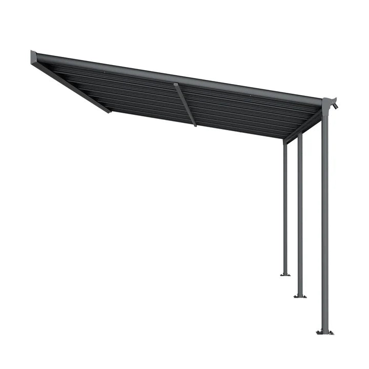 Terrassendach Borneo 4 x 3 m dunkelgrau